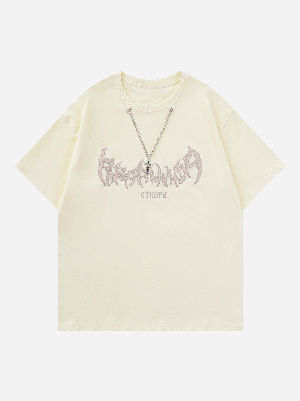 Embroidery Chain Decoration Tee