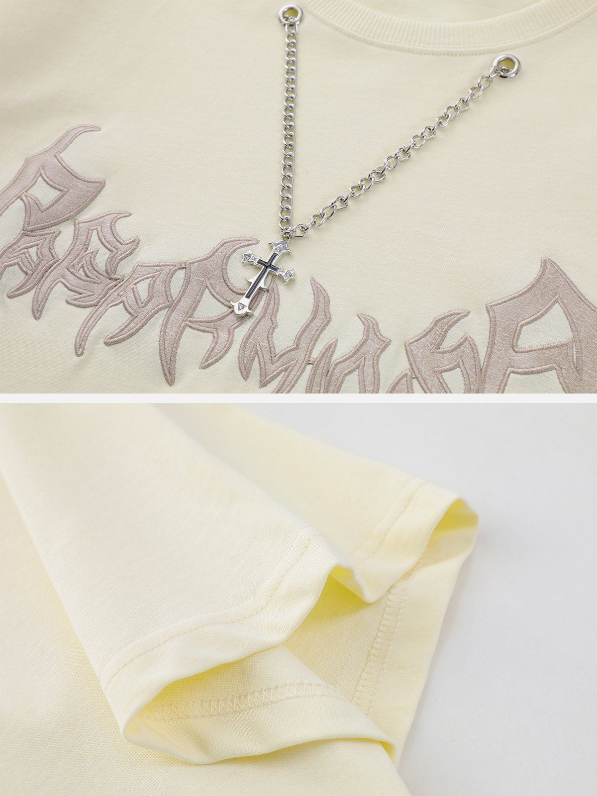 Embroidery Chain Decoration Tee