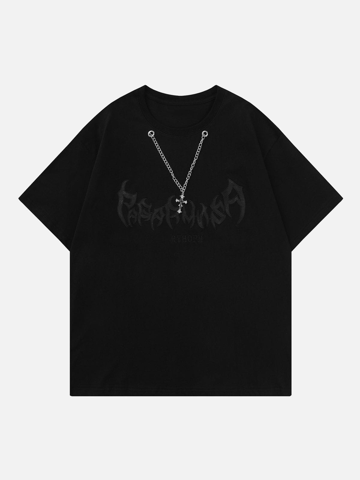 Embroidery Chain Decoration Tee