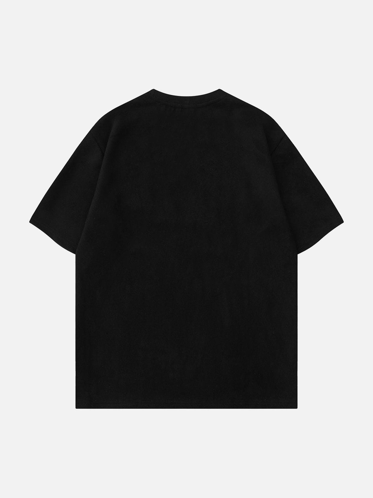 T-shirt graphique à motif de lettres brodées 
