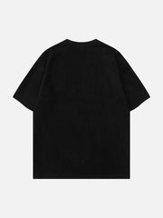 T-shirt graphique à motif de lettres brodées 