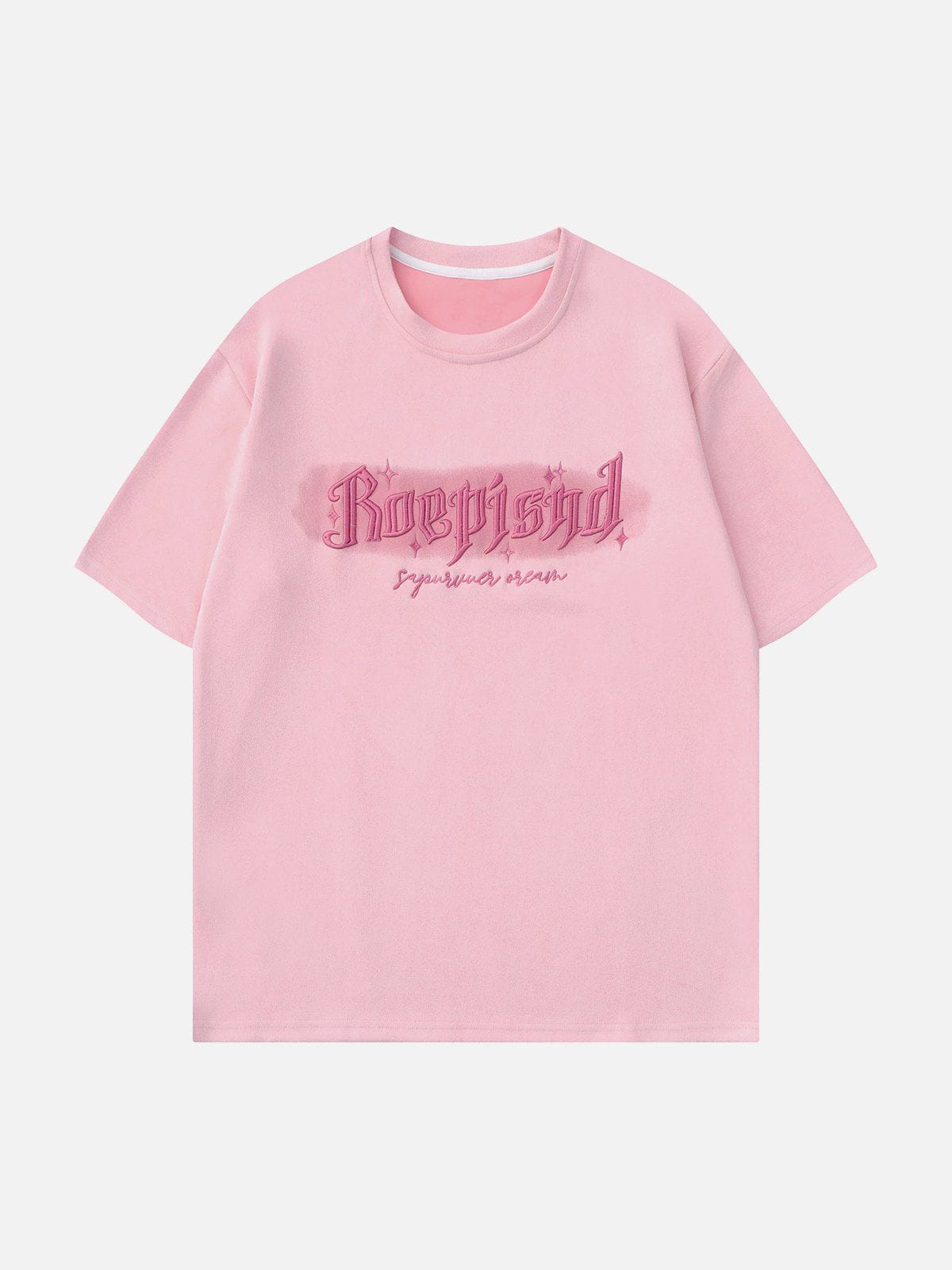 T-shirt graphique à motif de lettres brodées 