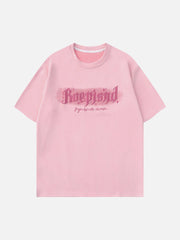 T-shirt graphique à motif de lettres brodées 