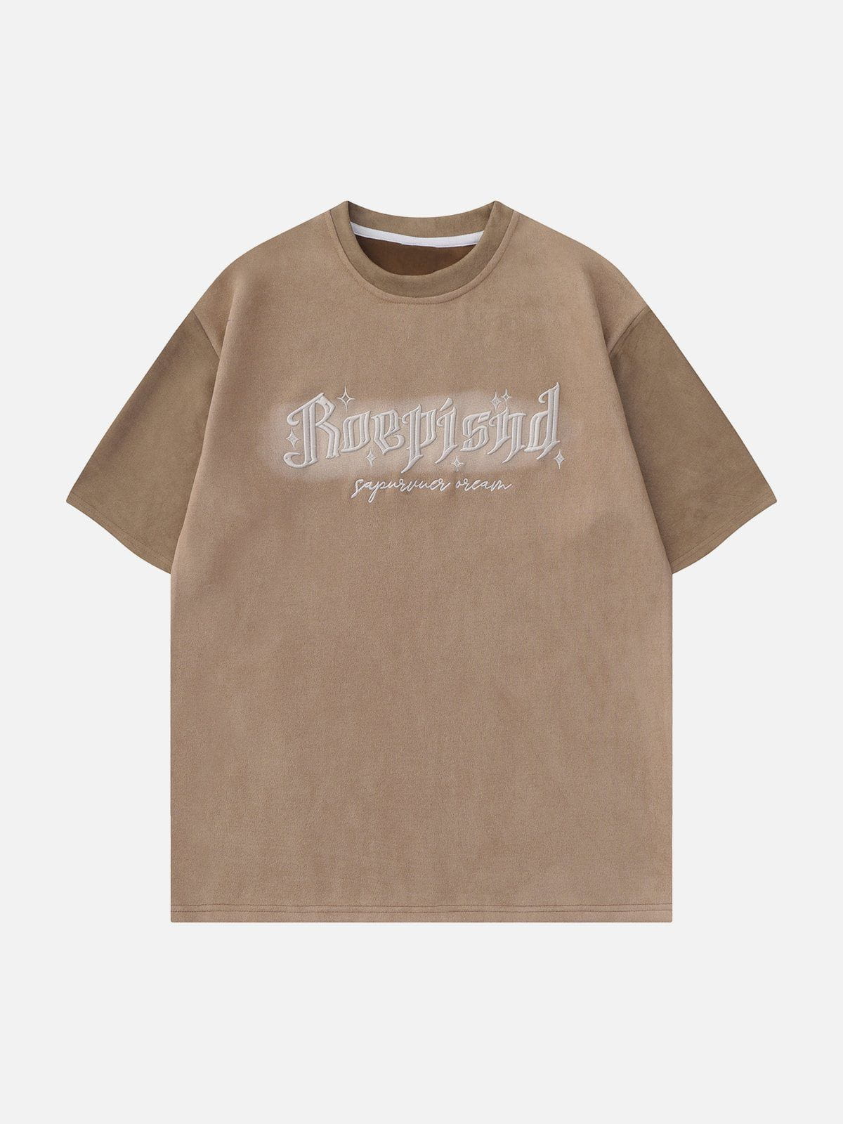 T-shirt graphique à motif de lettres brodées 
