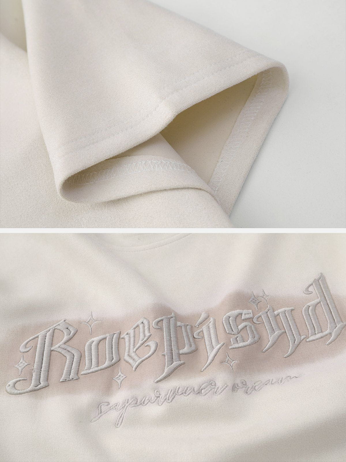 T-shirt graphique à motif de lettres brodées 