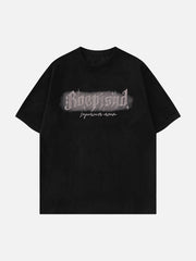 T-shirt graphique à motif de lettres brodées 