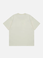 T-shirt brodé avec lettre point d'interrogation imprimée 