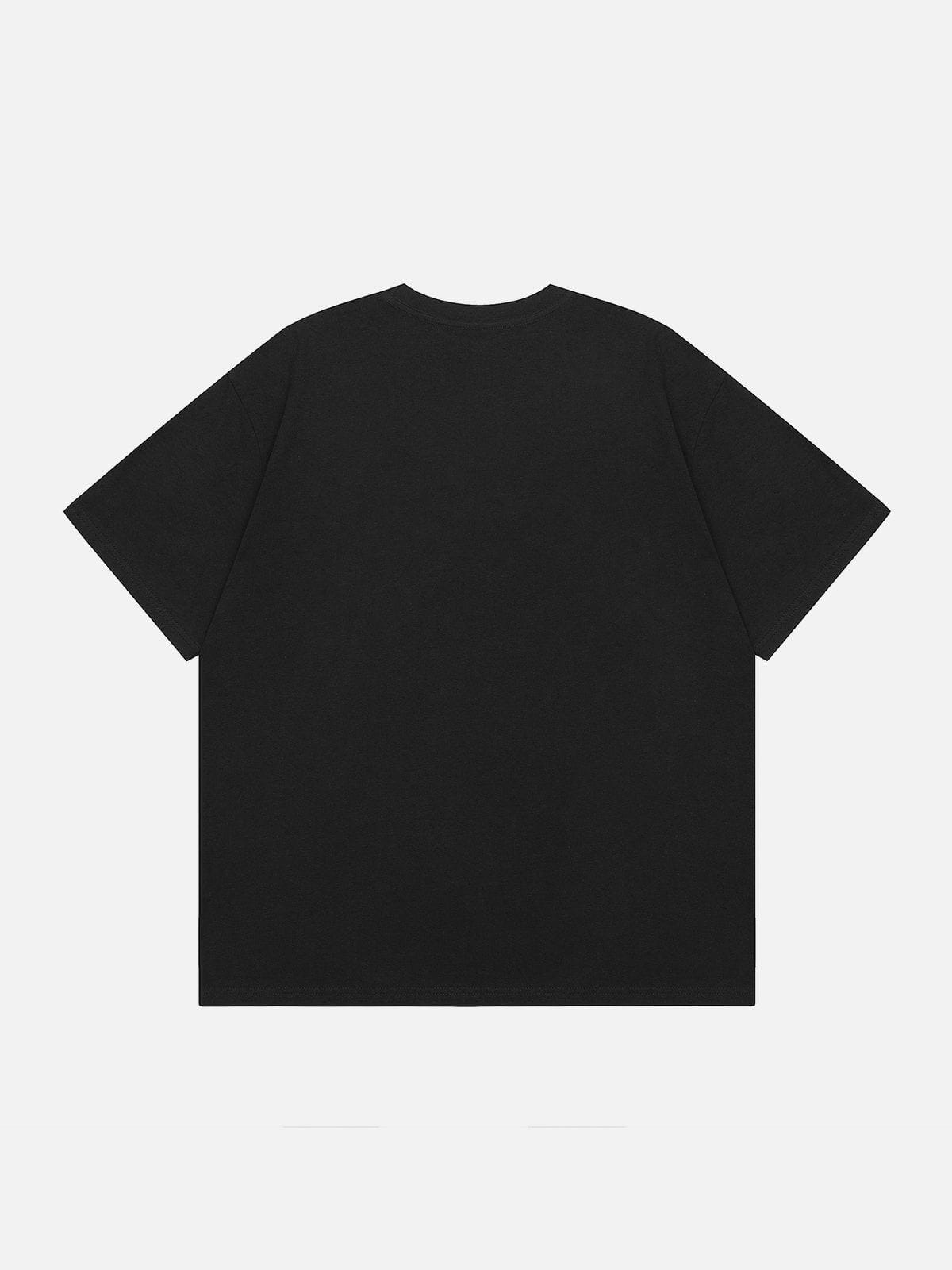 T-shirt brodé avec lettre point d'interrogation imprimée 