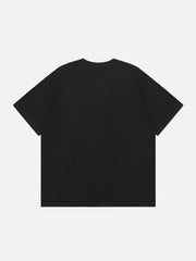 T-shirt brodé avec lettre point d'interrogation imprimée 