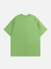 T-Shirt mit Kaninchen-Grafikstickerei 