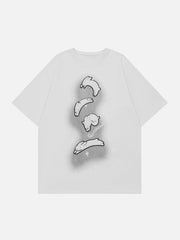 T-Shirt mit Kaninchen-Stickerei 