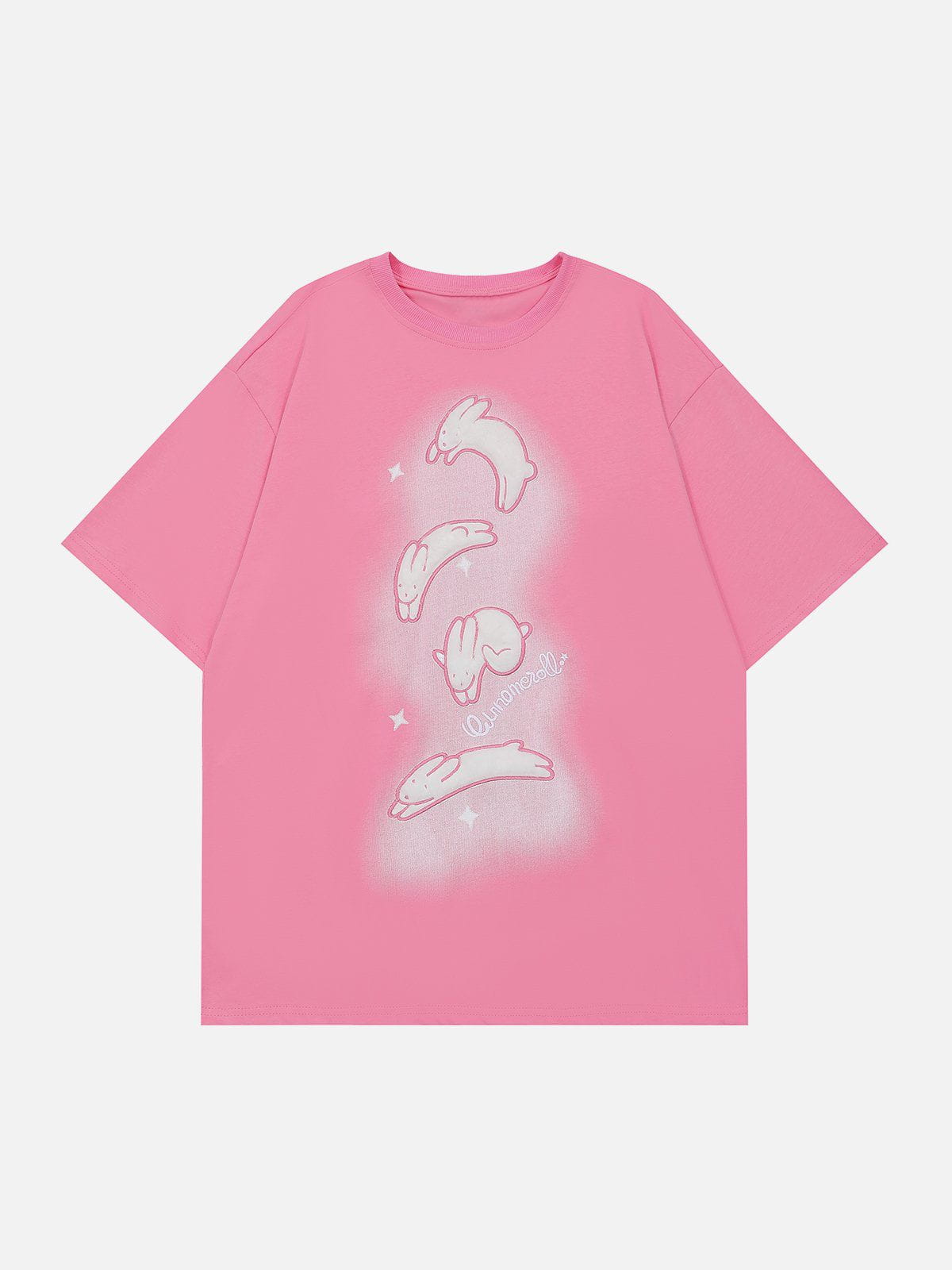 T-Shirt mit Kaninchen-Stickerei 