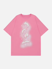 T-Shirt mit Kaninchen-Stickerei 