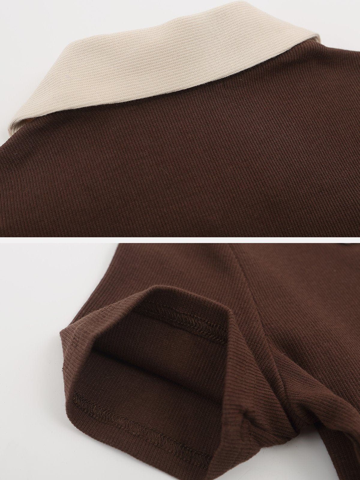 T-Shirt mit seitlichem Kordelzug und Stern-Stickerei 