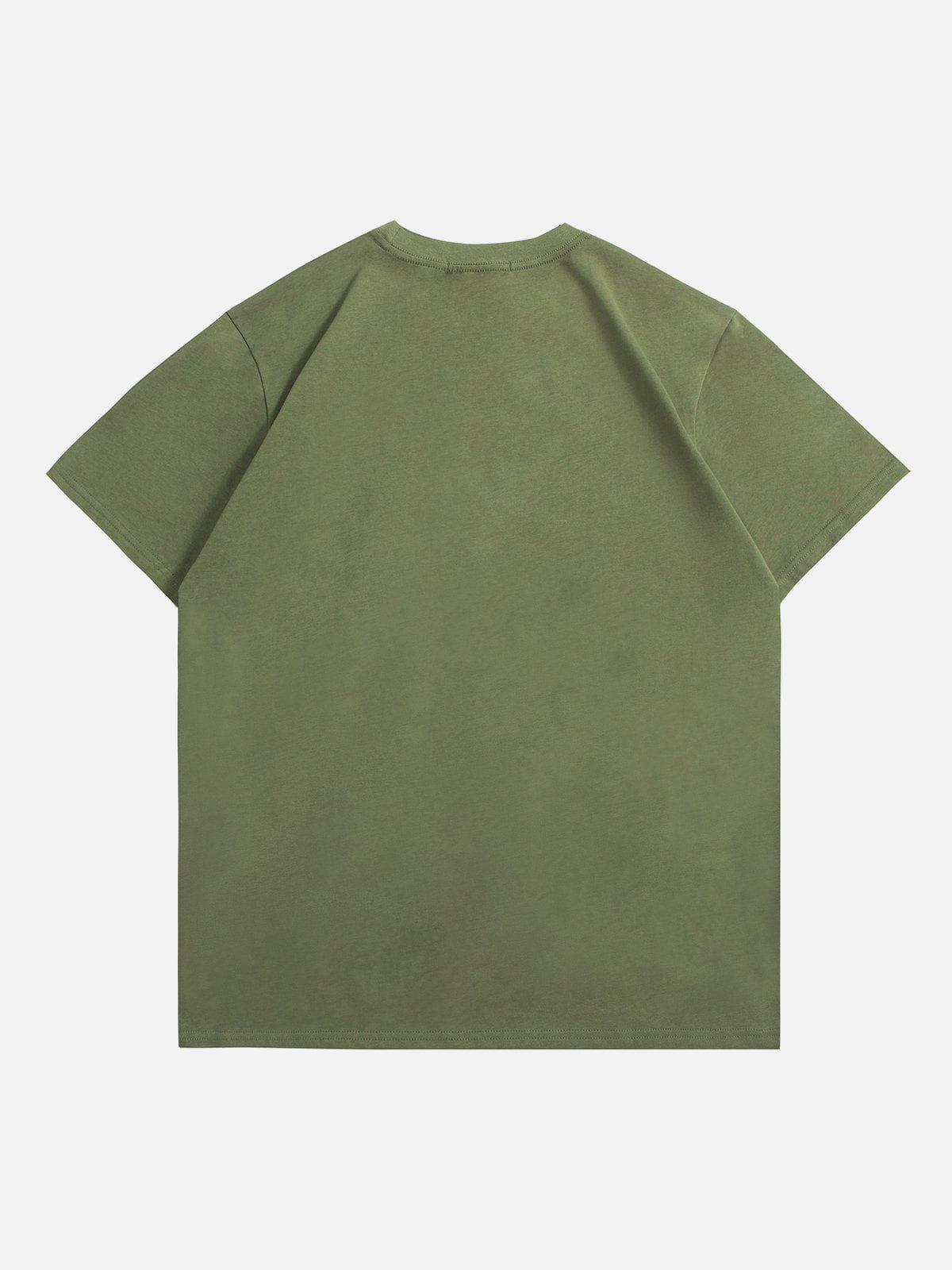 T-Shirt mit gesticktem Stern- und Buchstaben-Print 