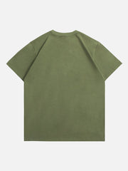 T-Shirt mit gesticktem Stern- und Buchstaben-Print 