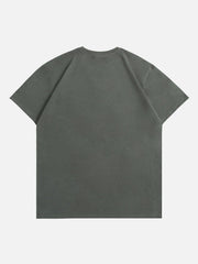 T-Shirt mit gesticktem Stern- und Buchstaben-Print 