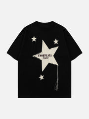 T-Shirt mit Sternstickerei 