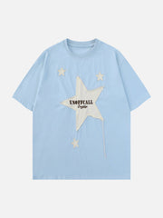 T-Shirt mit Sternstickerei 