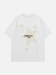 T-Shirt mit Sternstickerei 