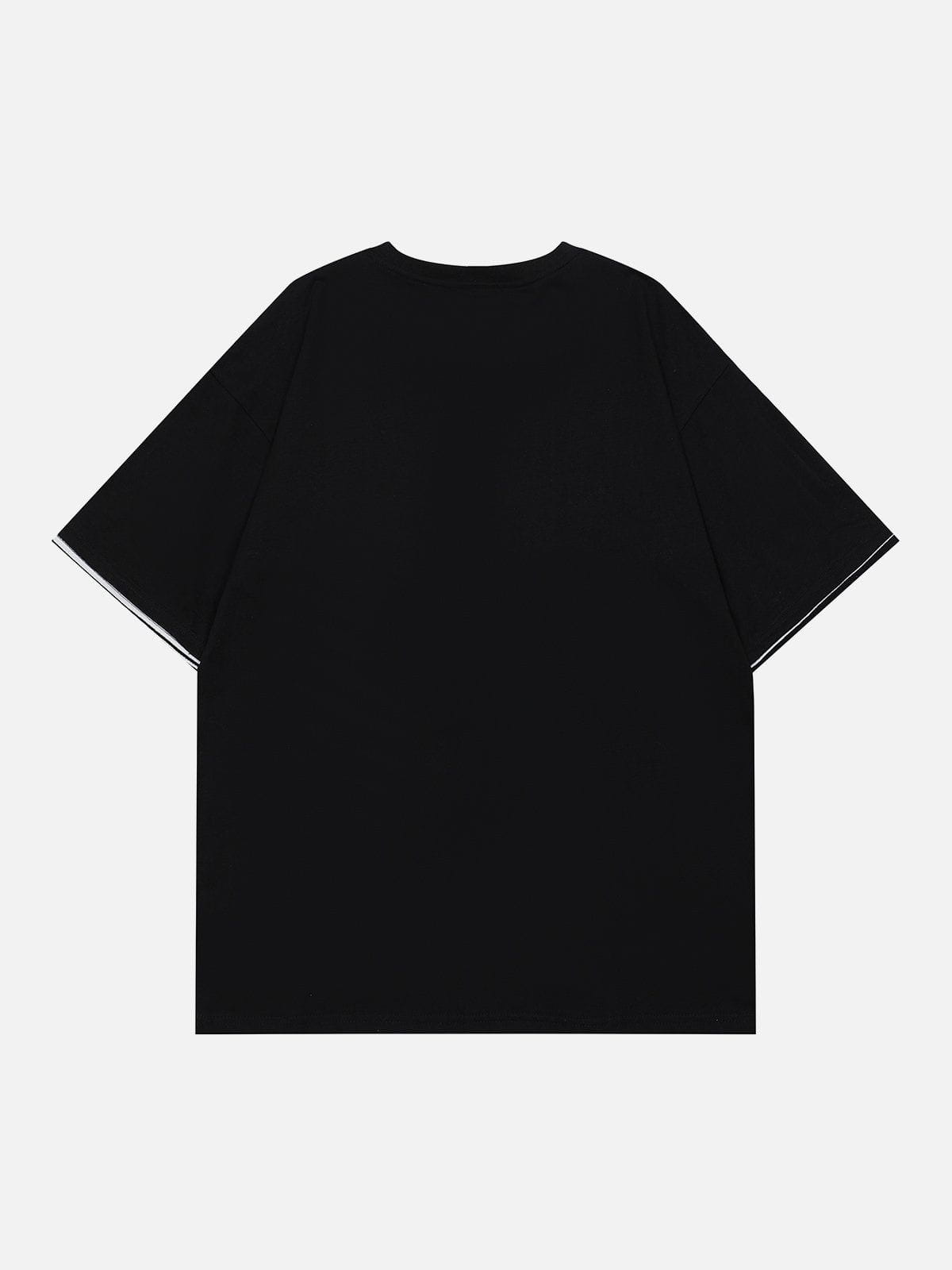 T-Shirt mit gesticktem Streifen und Stern 