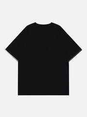 T-Shirt mit gesticktem Streifen und Stern 