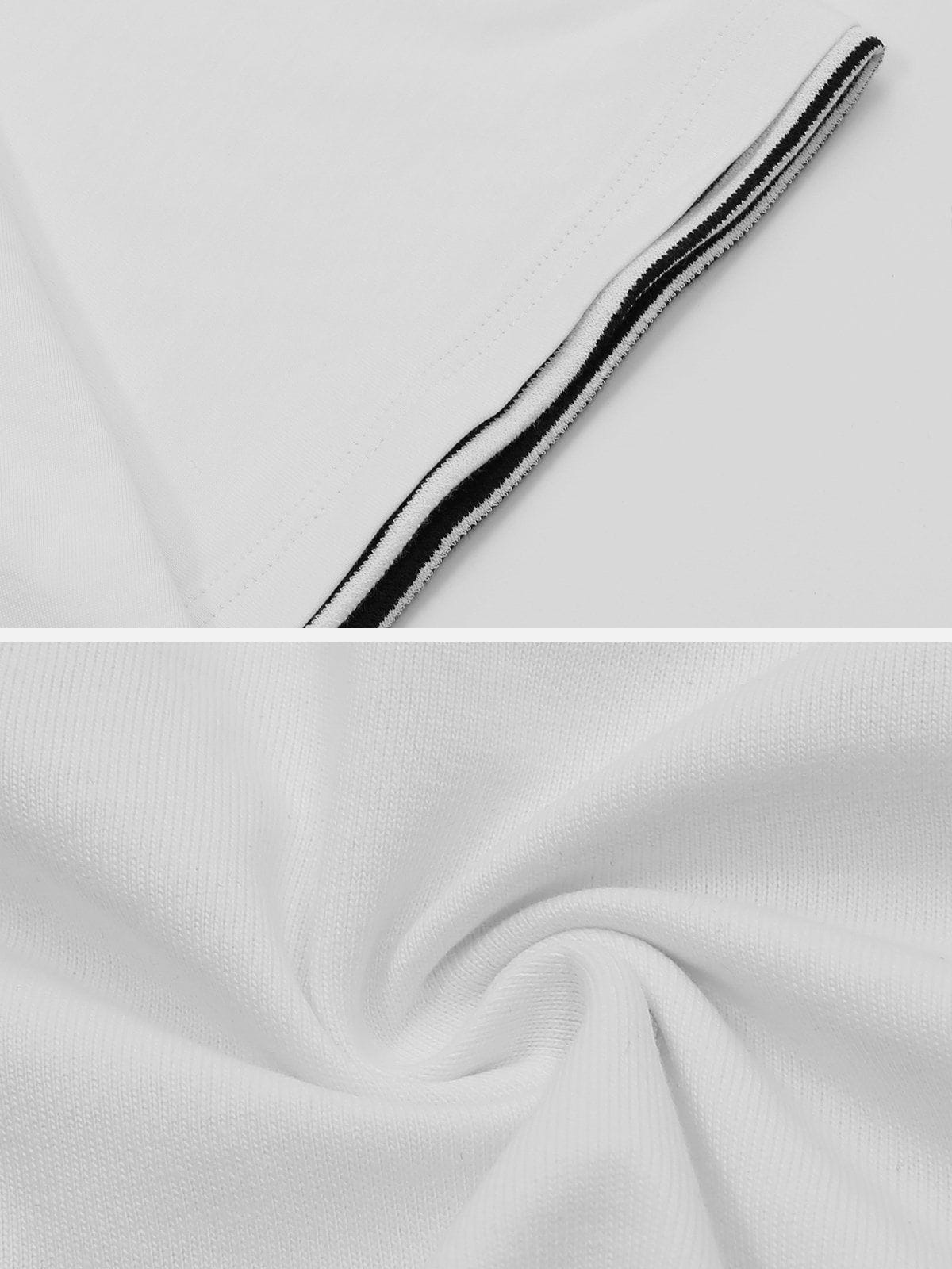 T-Shirt mit gesticktem Streifen und Stern 