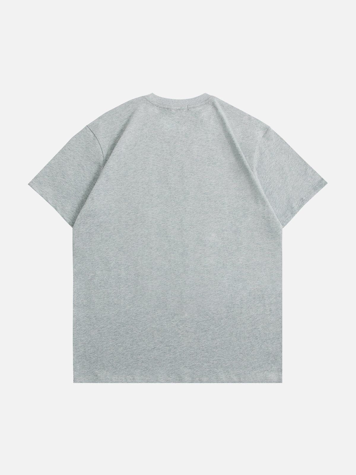 T-Shirt mit Stern-Stickerei und Quaste 