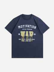 T-Shirt mit Stern-Stickerei und Quaste 