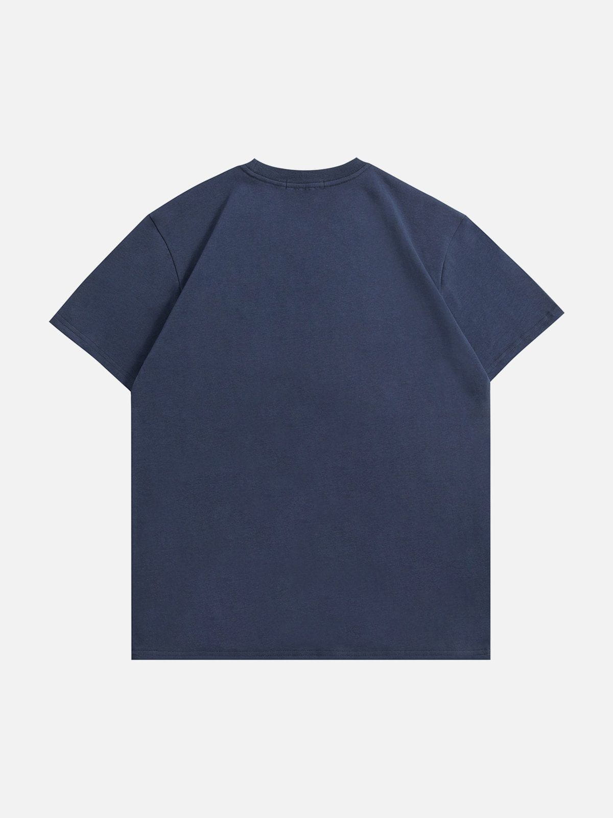 T-Shirt mit Stern-Stickerei und Quaste 