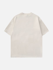 T-Shirt mit Stickerei und Dornenstern-Grafik 