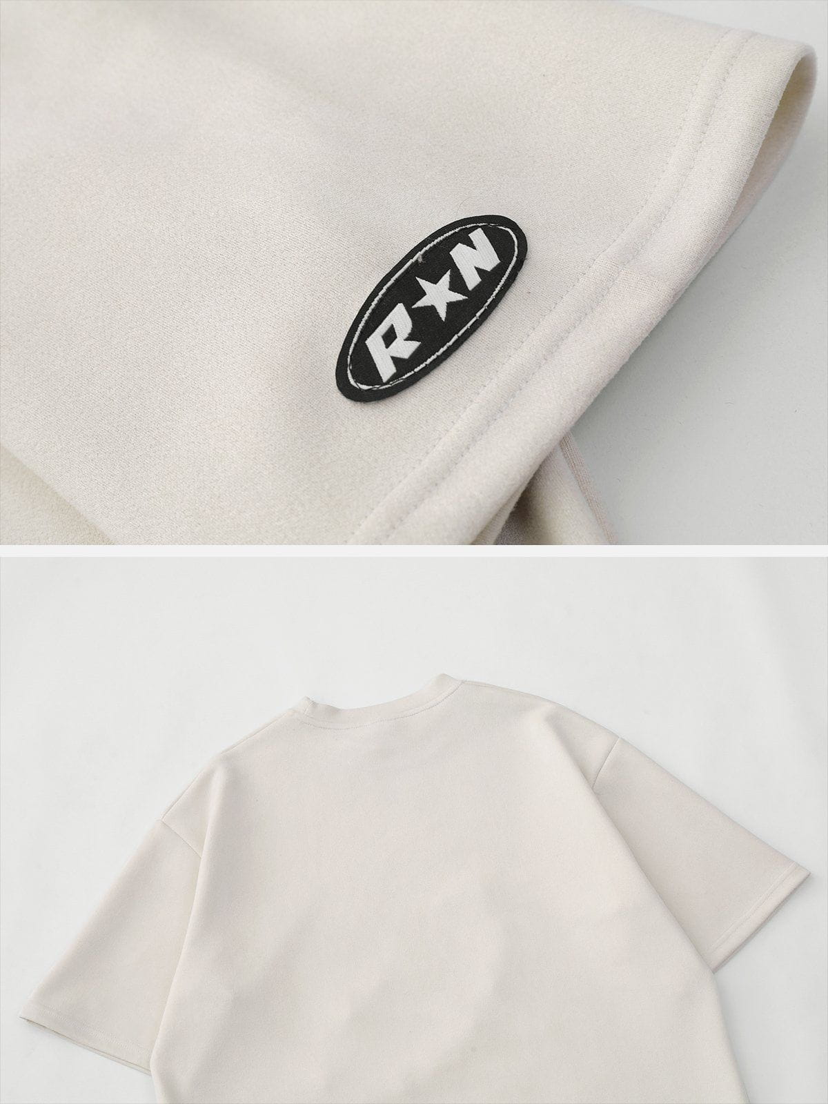 T-Shirt mit Stickerei und Dornenstern-Grafik 