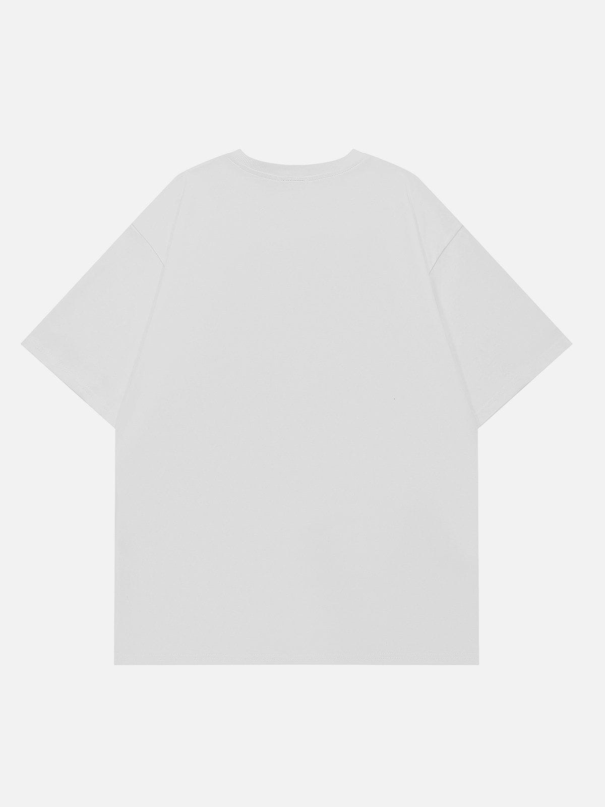 T-Shirt mit bestickter Krawatte und Grafik 