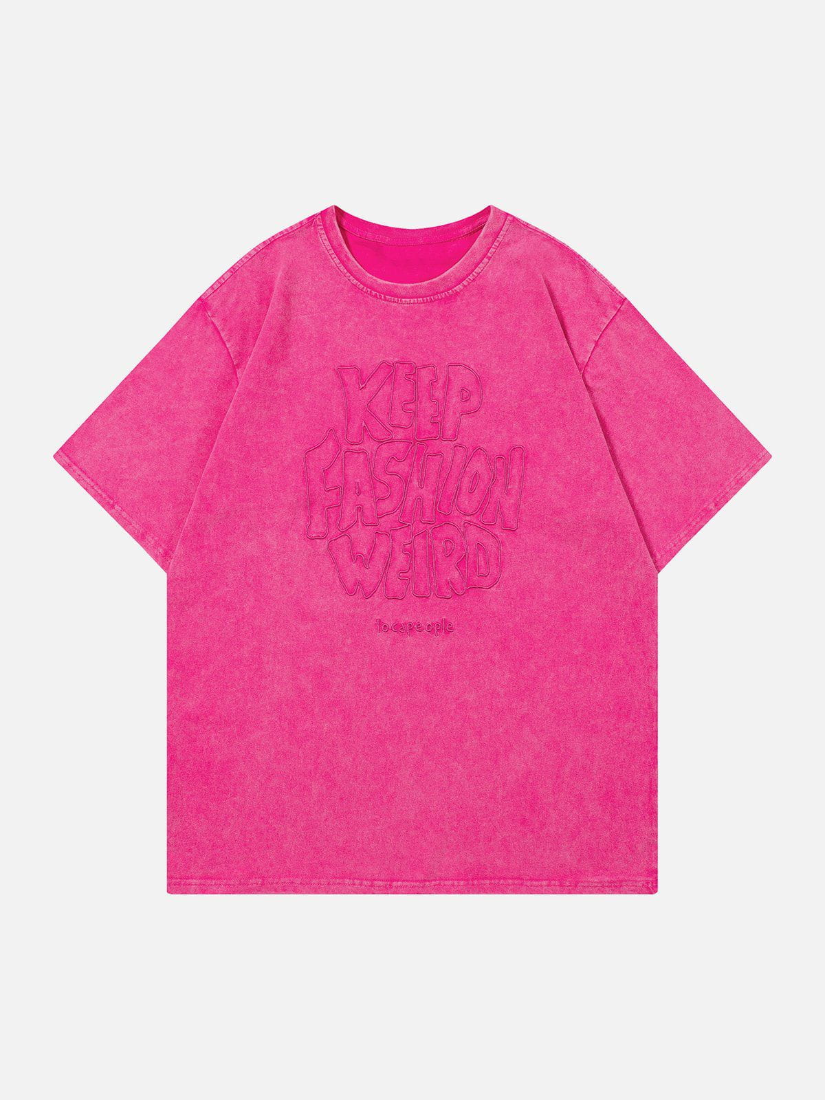 Gewaschenes T-Shirt mit Stickerei 