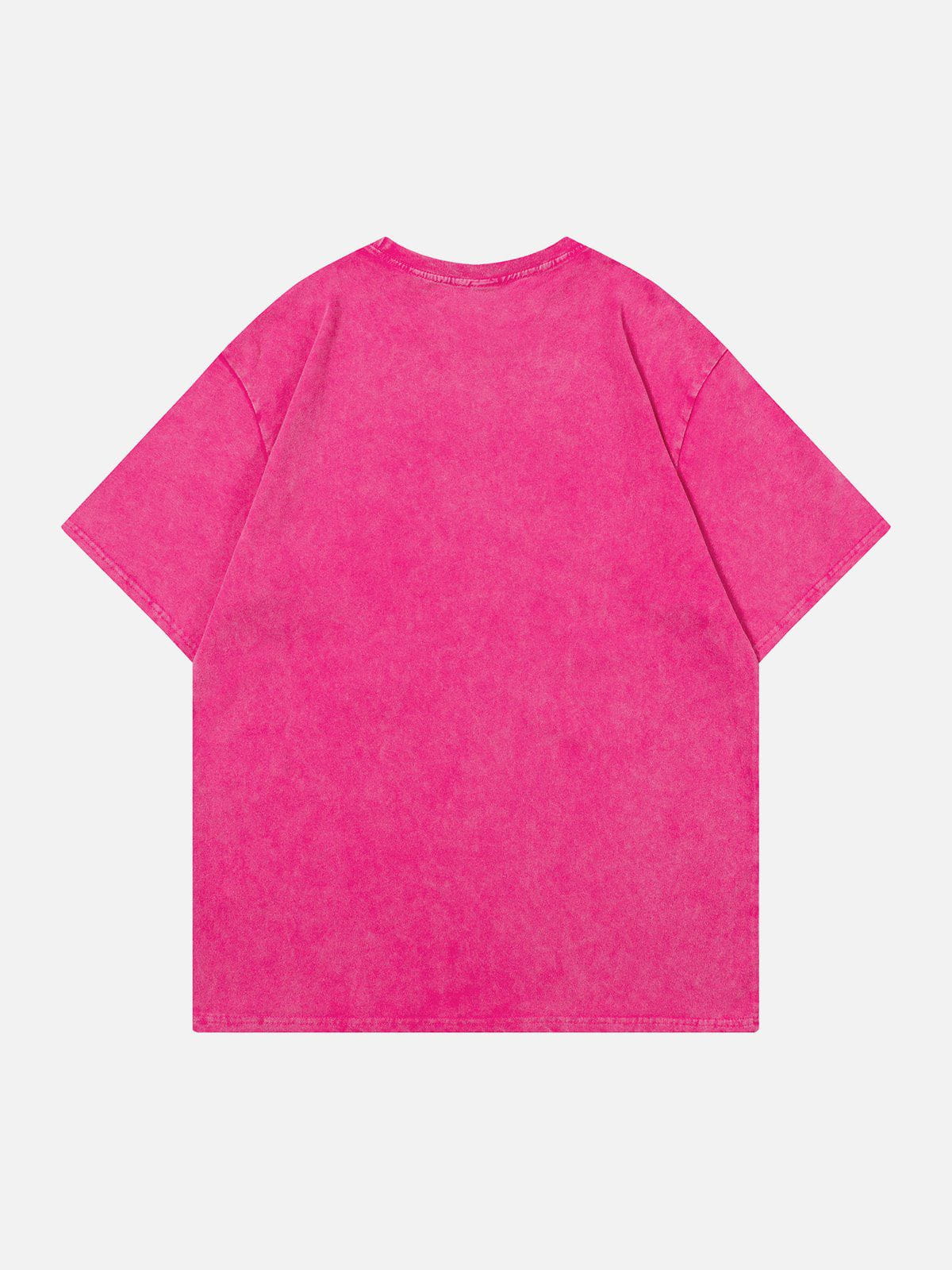 Gewaschenes T-Shirt mit Stickerei 