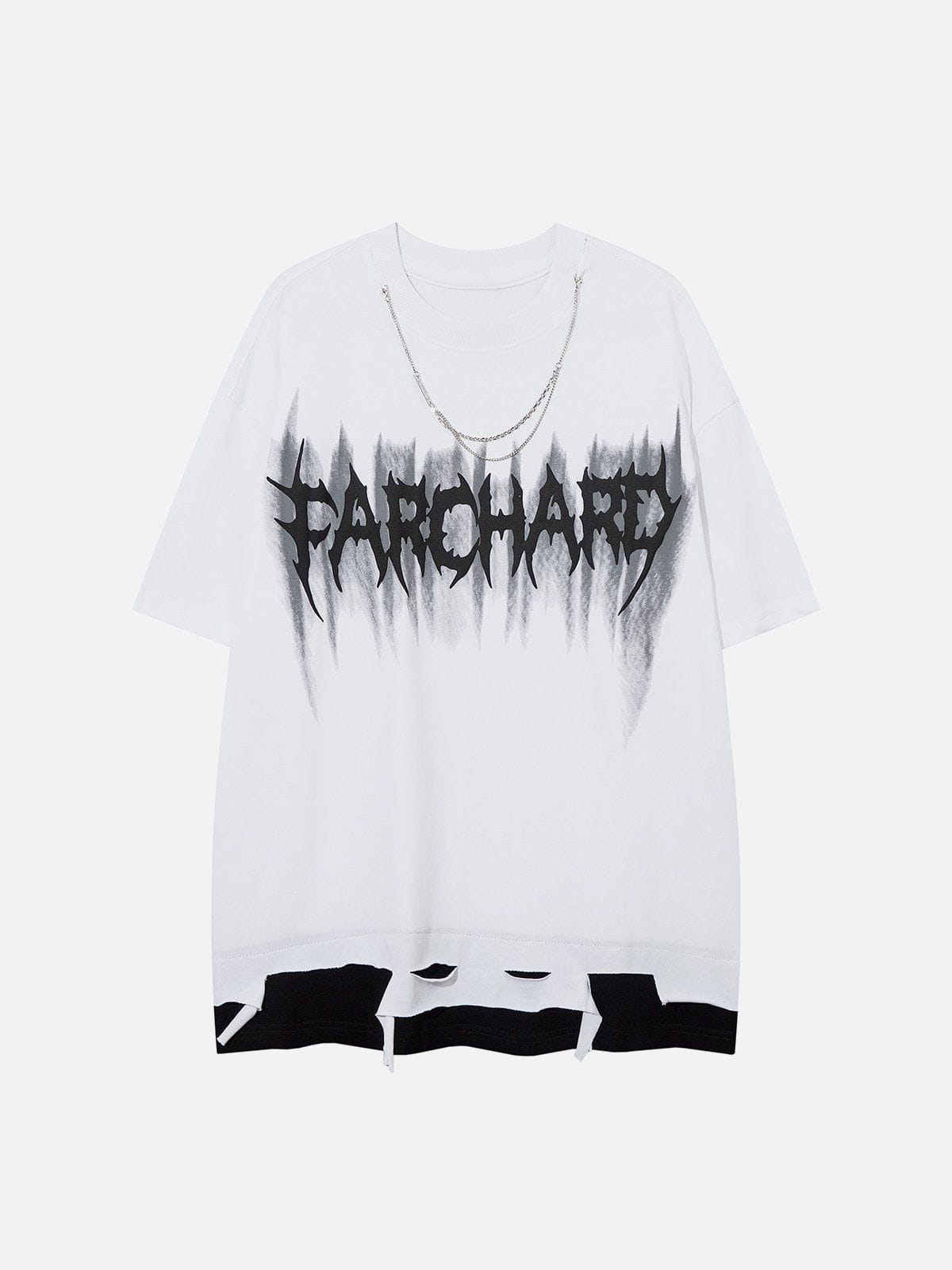 Gefälschtes T-Shirt mit zwei Löchern 