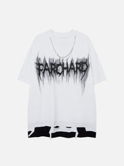 Gefälschtes T-Shirt mit zwei Löchern 