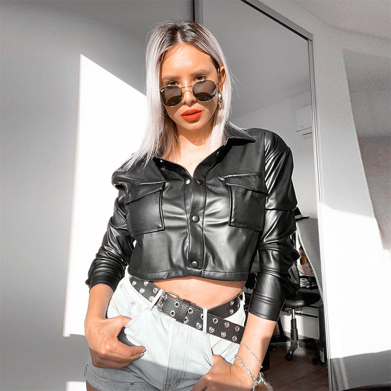 Fashion Chic PU Faux Leather Jacket