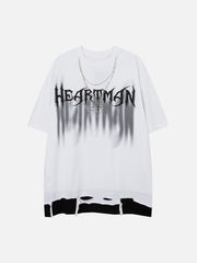 Zweiteiliges T-Shirt im Faux-Look 