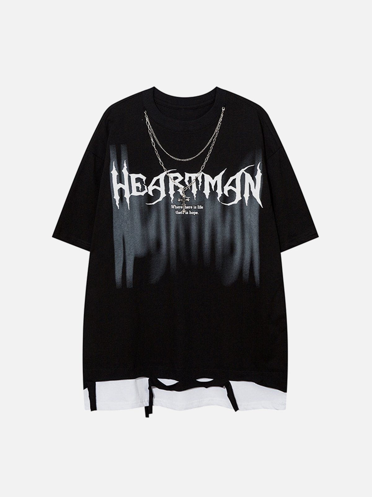 Zweiteiliges T-Shirt im Faux-Look 