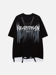 Zweiteiliges T-Shirt im Faux-Look 