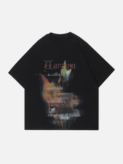 T-Shirt mit Feuer-Grafik 