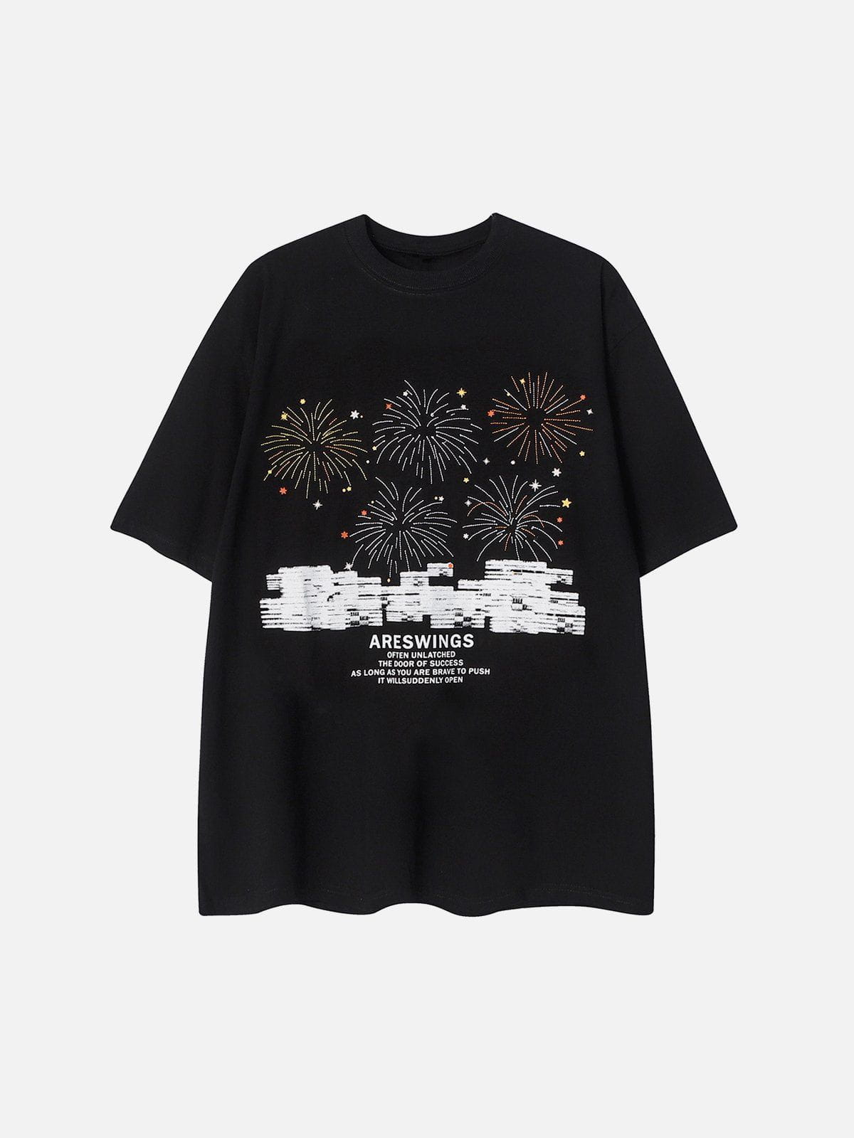 T-Shirt mit Feuerwerk-Print 