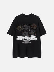 T-Shirt mit Feuerwerk-Print 