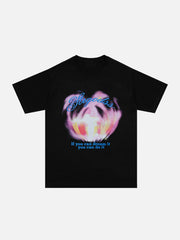T-Shirt mit Flammenelement-Print 