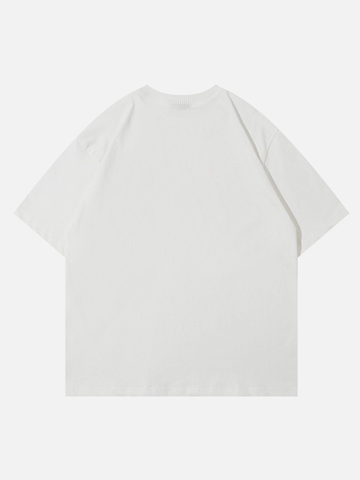 T-Shirt mit Flammenschrift-Print 
