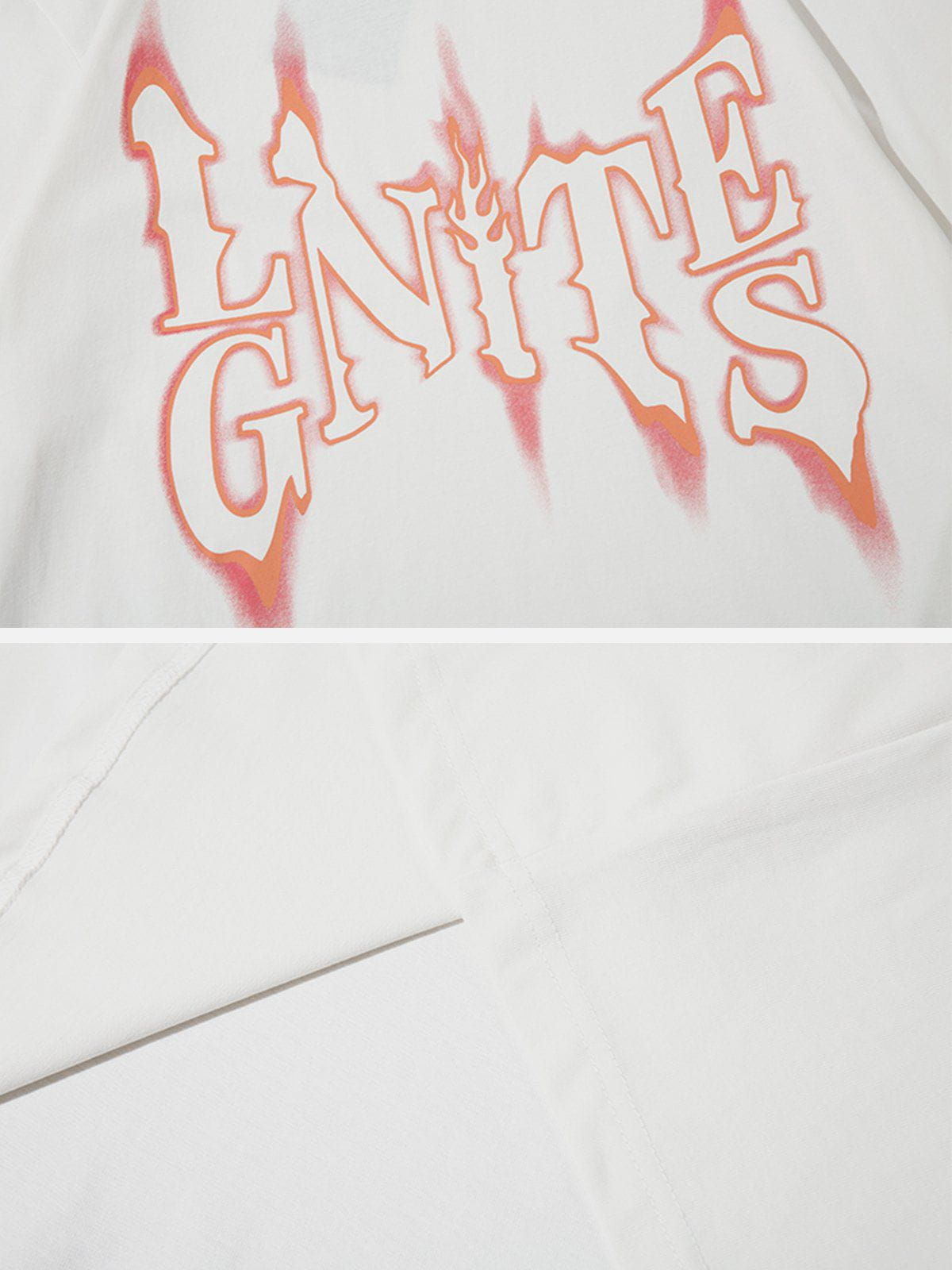 T-Shirt mit Flammenschrift-Print 