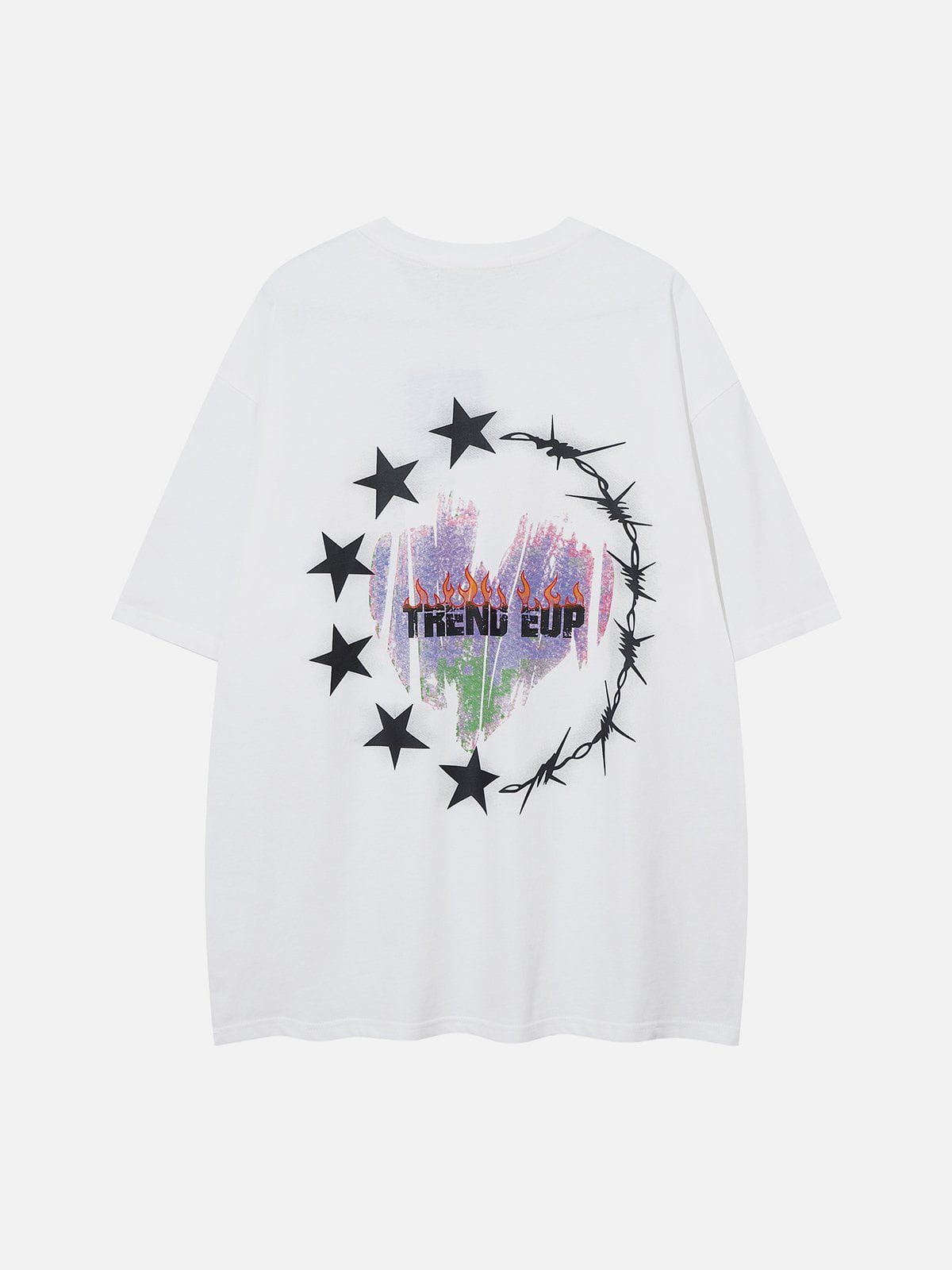 T-Shirt mit Flammen-Buchstaben-Grafik 