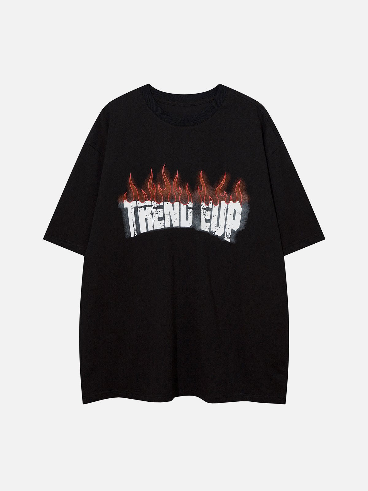 T-Shirt mit Flammen-Buchstaben-Grafik 