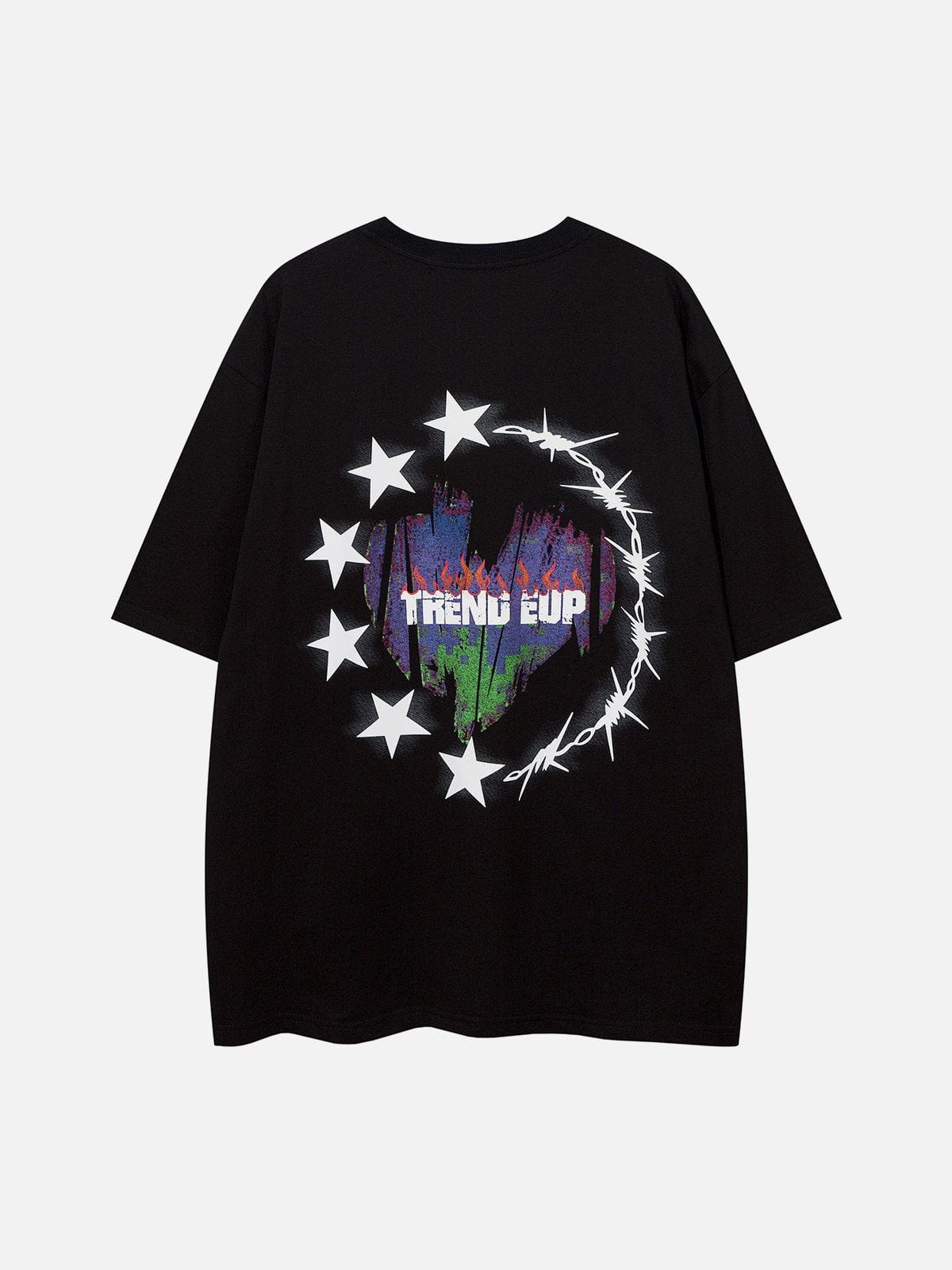 T-Shirt mit Flammen-Buchstaben-Grafik 